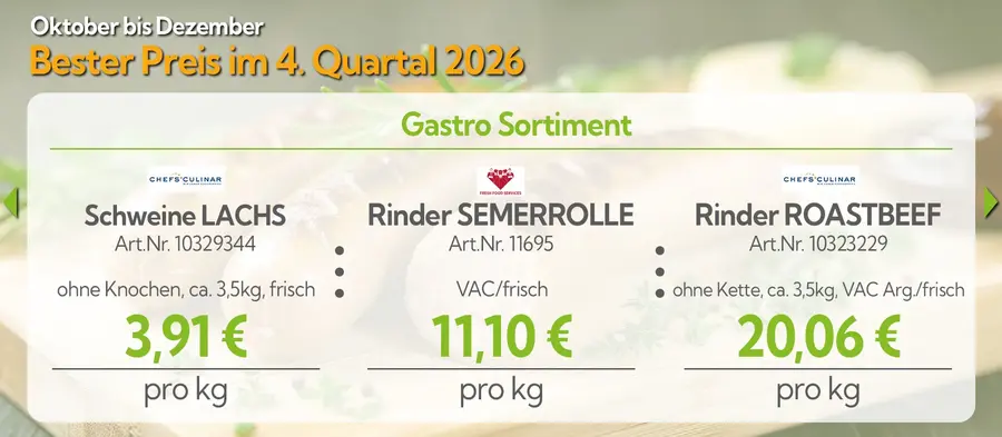 Gastro Sortiment – Bester Preis im 4. Quartal 2026, Angebot 1
