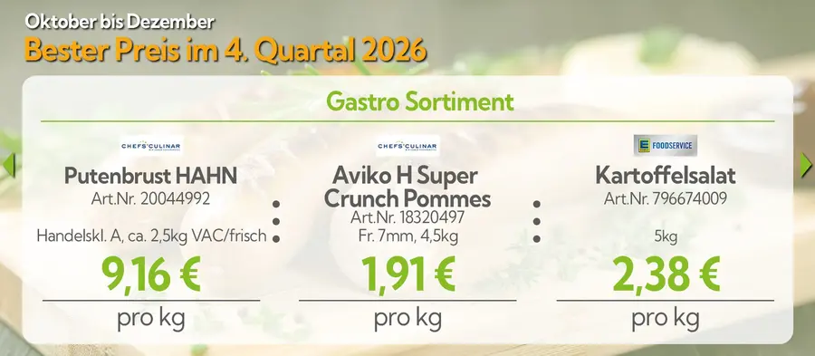 Gastro Sortiment – Bester Preis im 4. Quartal 2026, Angebot 2